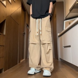 直筒工装裤男春夏纯棉休闲裤美式潮牌青少年大码运动裤K2713-P52，男装休闲裤，星座610（原A335）