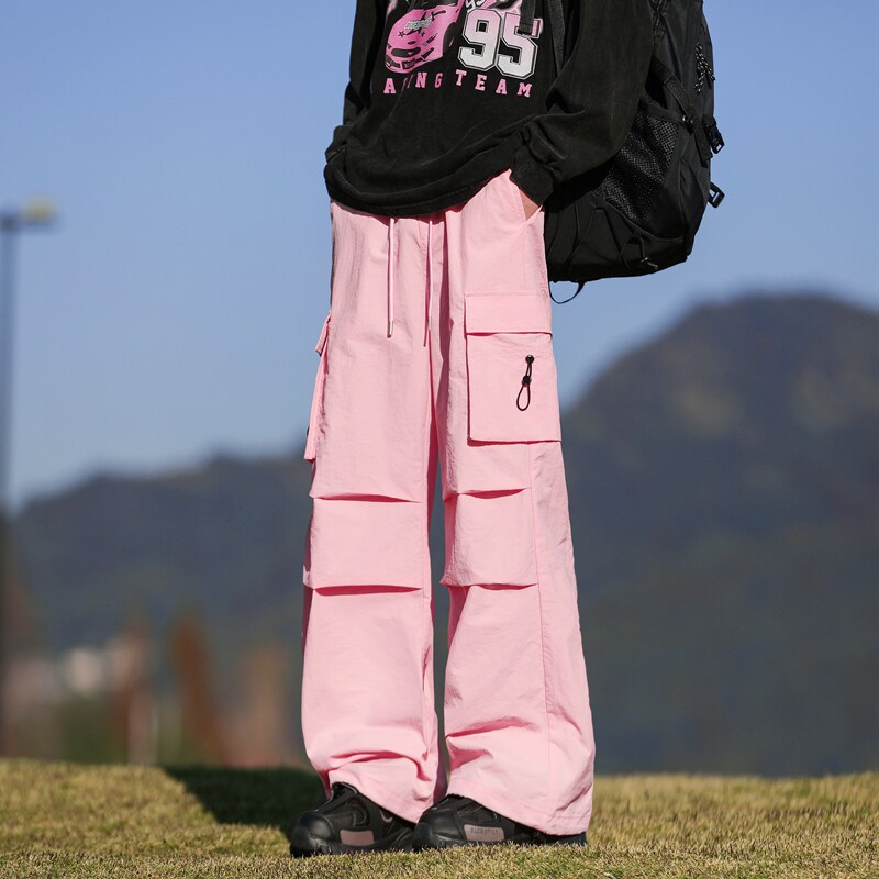 青少年百搭工装裤子男夏季新款宽松阔腿裤多口袋休闲裤K2701-P40,男装休闲裤,星座610（原A335）