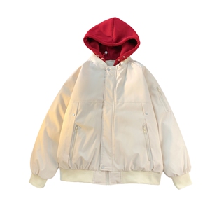 假两件棉服男2025新款冬季加棉保暖连帽棉袄外套MY2583-P85图片