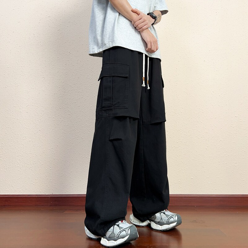 休闲裤男春夏新款美式纯棉工装裤学生宽松直筒伞兵裤子K2713-P52,男装休闲裤,星座610（原A335）