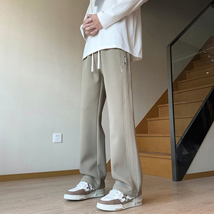 美式休闲裤子男款秋季新款高街潮牌直筒宽松百搭阔腿裤K301-P40图片