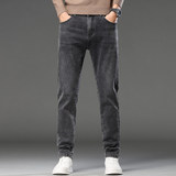 秋冬高品质牛仔裤男直筒修身弹力休闲百搭青年水洗长裤子K878-P50，男装牛仔裤，星座610（原A335）