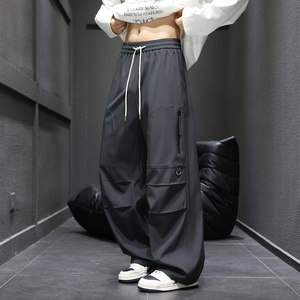 休闲裤男秋季工装裤男宽松直筒潮流百搭运动休闲裤Q29158-特P30，男装工装外套，星座610（原A335）