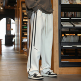 侧边条纹休闲裤男夏季潮牌百搭青少年宽松直筒运动裤Q29086-特P35，商品下架区，星座610（原A335）