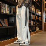 侧边条纹休闲裤男夏季潮牌百搭青少年宽松直筒运动裤Q29086-特P35，商品下架区，星座610（原A335）