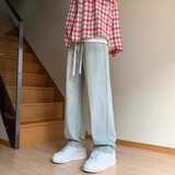 牛仔裤男士潮牌欧美街头直筒秋季美式高街百搭黄泥染裤子TS03-P45，男装牛仔裤，电商A335