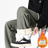 冬季2026新款潮牌加绒运动休闲宽松加绒加厚卫裤JR29190-P45，男装休闲裤，星座610（原A335）