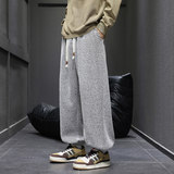 男春宽松直筒垂感休闲长裤潮牌美式提花阔腿裤Q29150-特P35，男装休闲裤，星座610（原A335）