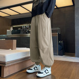 美式工装裤秋季2025新款宽松阔腿伞兵裤男生束脚卫裤Q29157-特P30，男装休闲裤，星座610（原A335）