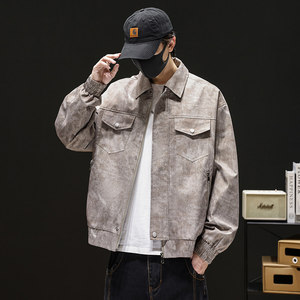 2025秋季新款美式街头时尚外套男潮牌宽松休闲夹克衫Q5556-P78，男装夹克，星座610（原A335）