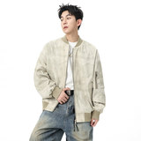 美式复古男士外套2025新款秋季休闲夹克立领男装大码Q5557-P68，男装夹克，星座610（原A335）