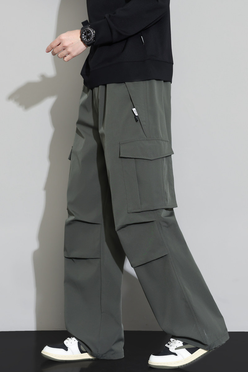 冲锋工装裤男春夏美式潮牌宽松直筒垂感伞兵休闲裤K2716-P40图片