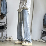 美式vibe裤子高街痞帅潮牌微喇牛仔裤男显瘦修身直筒裤K1931-P45，男装牛仔裤，星座610（原A335）