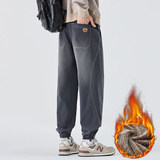 潮休闲裤加绒男抽绳弹力秋冬宽松束脚星空纹洗束脚裤JR602-P52，男装卫衣，星座610（原A335）