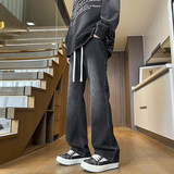 微喇牛仔裤子男秋冬高街2025年新款修身直筒休闲裤K1931-P45，男装牛仔裤，星座610（原A335）