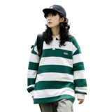 POLO衫男女宽松学院风2025春季新款复古宽松条纹上衣服W2381-P52，男装Polo衫，星座610（原A335）
