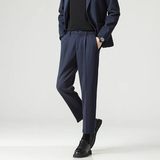 春季休闲裤男痞帅轻熟风修身直筒松紧腰小西装毛呢裤子CY86-P48，男装西服套装，星座610（原A335）