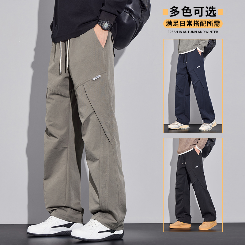 潮流拼接工装直筒休闲裤秋季新款美式百搭户外冲锋裤K3612-特P40，男装工装外套，星座610（原A335）