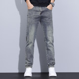 高品质牛仔裤男士秋冬新款潮流修身直筒弹力复古休闲裤子K878-P50，男装牛仔裤，星座610（原A335）