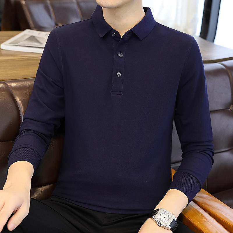 长袖t恤男士2025年秋季新款宽松翻领休闲POLO打底衫PL8891-特P45,男装T恤,星座610（原A335）
