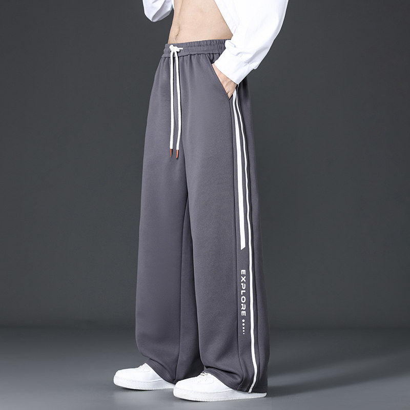 男士秋季2025新款直筒休闲长裤宽松运动青少年裤子Q29165-特P35，男装休闲裤，星座610（原A335）