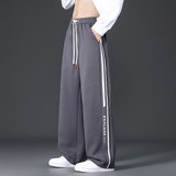 男士秋季2025新款直筒休闲长裤宽松运动青少年裤子Q29165-特P35，男装休闲裤，星座610（原A335）