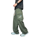 直筒休闲裤子男夏季宽松阔腿工装裤青少年潮牌运动长裤K2711-P52，男装工装外套，电商A335