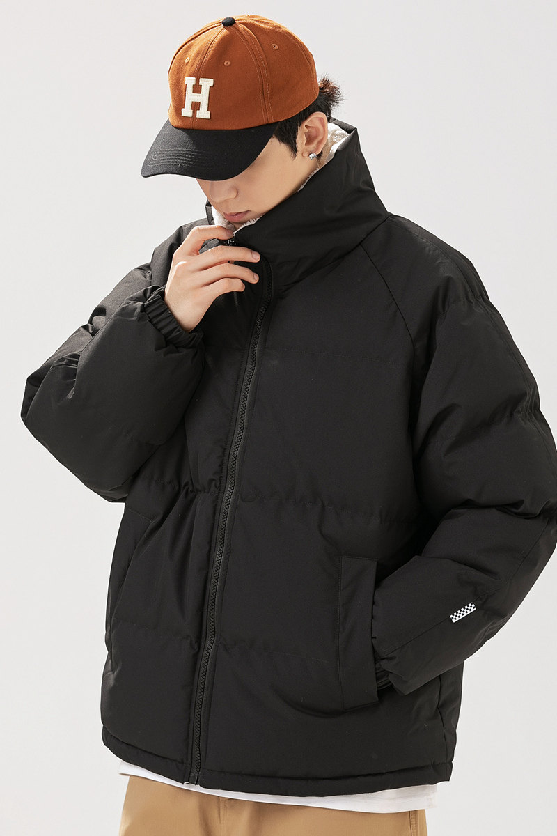 三防棉服冬季新款男士纯色羊羔绒保暖防寒立领棉衣外套M111-P70,男装棉衣,星座610（原A335）