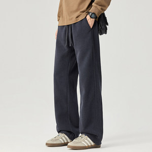 运动休闲裤男款2025美式新品宽松百搭直筒阔腿长裤H806-P40，男装休闲裤，星座610（原A335）