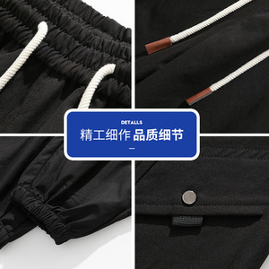 工装裤子男士秋季美式宽松直筒长裤阔腿运动休闲裤Q29161-特P30图片