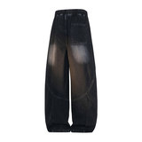 美式高街牛仔裤男款2025秋宽松休闲直筒阔腿裤Q29191-P48，男装牛仔裤，星座610（原A335）