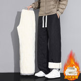 葫芦纹保暖羊羔绒棉裤男冬季加绒加厚防寒款休闲长裤JR29185-P40，男装棉衣，星座610（原A335）