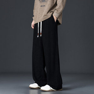 男秋季2026新款美式潮牌垂感宽松休闲裤直筒长裤Q29156-特P35，男装休闲裤，星座610（原A335）