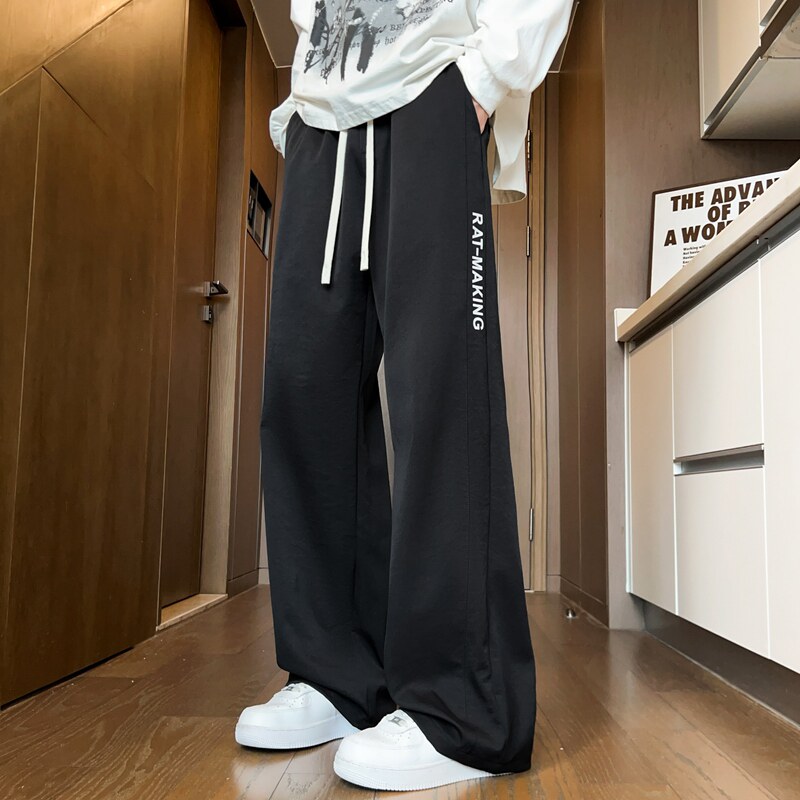 休闲裤子男士夏季宽松百搭直筒大码学生垂感阔腿裤K888-P35图片