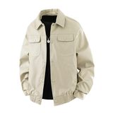 防水防污皮衣男款秋季高街痞帅外套复古宽松PU皮夹克Q5553-P75，男装夹克，星座610（原A335）