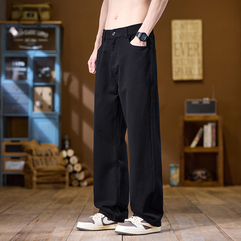 纯棉休闲裤男士春夏款宽松直筒阔腿裤潮流工装运动长裤K8201-P45,男装休闲裤,星座610（原A335）
