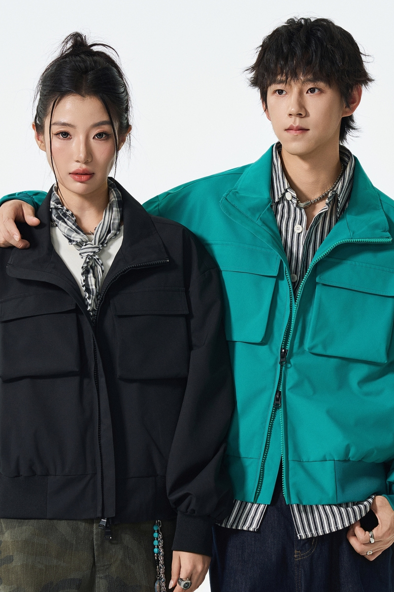 工装夹克男秋季2025新款美式复古宽松痞帅休闲短款外套JS5608-P78，男装夹克，星座610（原A335）