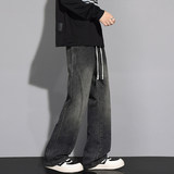 美式高街水洗微喇牛仔裤男士秋季新款宽松直筒休闲裤子L25-P45，男装牛仔裤，星座610（原A335）