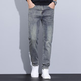 男士牛仔裤秋冬新款修身小脚裤复古直筒弹力高端休闲长裤K878-P50，男装牛仔裤，星座610（原A335）