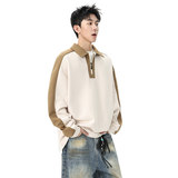 男士宽松半拉链卫衣2025秋季新款青少年时尚休闲撞色Q5571-特P42，男装卫衣，星座610（原A335）