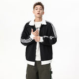 2026春季新款翻领男士长袖运动时尚潮流开衫外套Q5567-P50，女装短外套，星座610（原A335）