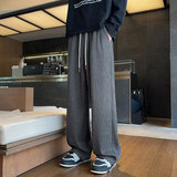 垂感休闲裤子男春季宽松纹理感褶皱直筒运动透气长裤Q29151-特P32，男装休闲裤，星座610（原A335）