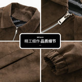 美式复古仿皮衣夹克男秋季潮流痞帅宽松外套青少年上衣Q5552-P75，男装夹克，星座610（原A335）