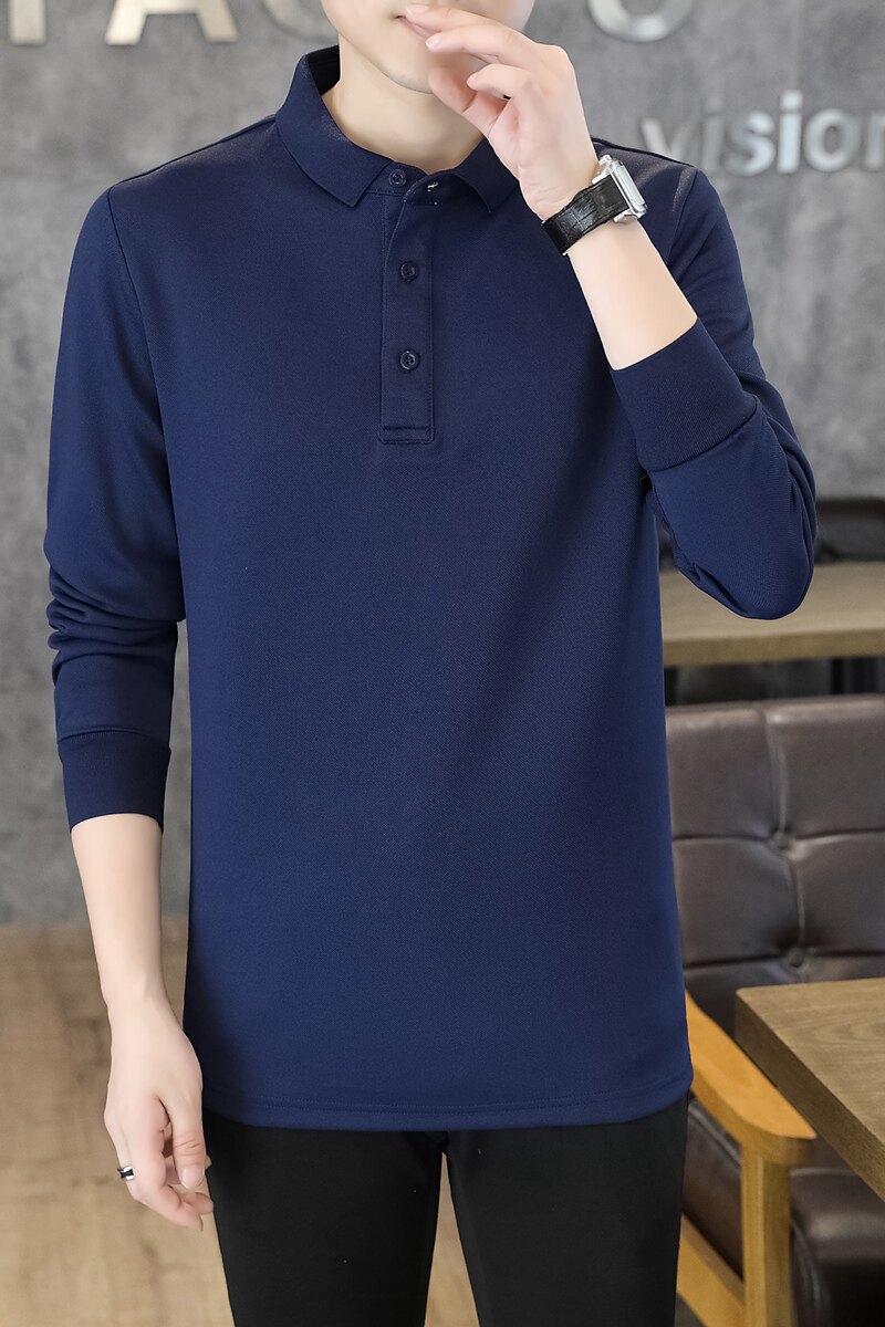 长袖t恤男秋季新款潮流上衣男装百搭休闲宽松POLO衫PL5588-特P30,男装T恤,星座610（原A335）