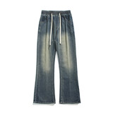 微喇牛仔裤男士潮牌欧美街头直筒秋冬美式高街百搭裤子K1931-P45，男装牛仔裤，星座610（原A335）