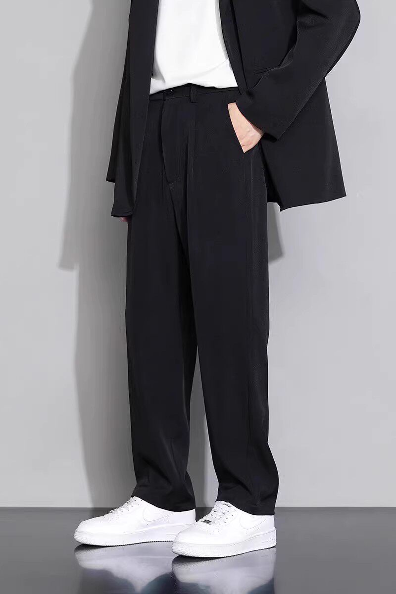 港风阔腿西裤男春夏韩版潮流坠感休闲时尚百搭直筒裤K819-P40，男装西裤，星座610（原A335）