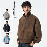 夹克男士2025秋季新款宽松休闲百搭翻领外套上衣JS5601-P85，男装夹克，星座610（原A335）