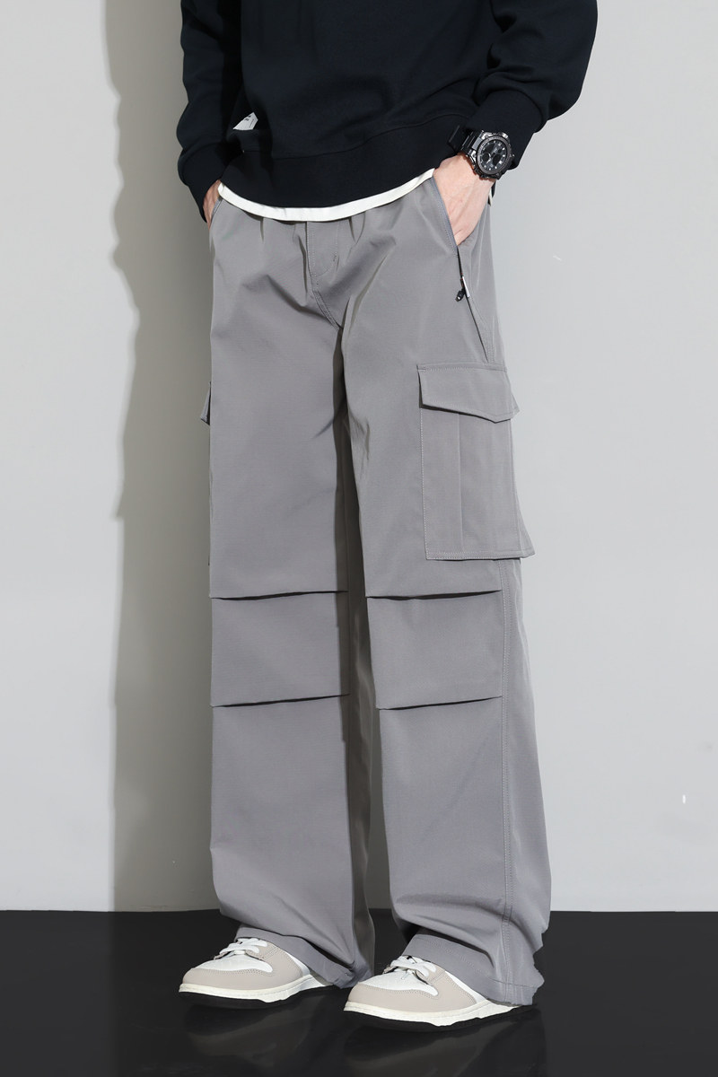 机能休闲工装裤男春夏季美式宽松直筒伞兵冲锋裤K2716-P40图片