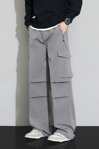 机能休闲工装裤男春夏季美式宽松直筒伞兵冲锋裤K2716-P40图片