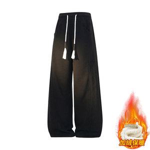 加绒休闲长裤男士冬季新款直筒运动加厚重磅卫裤JR29189-P45图片